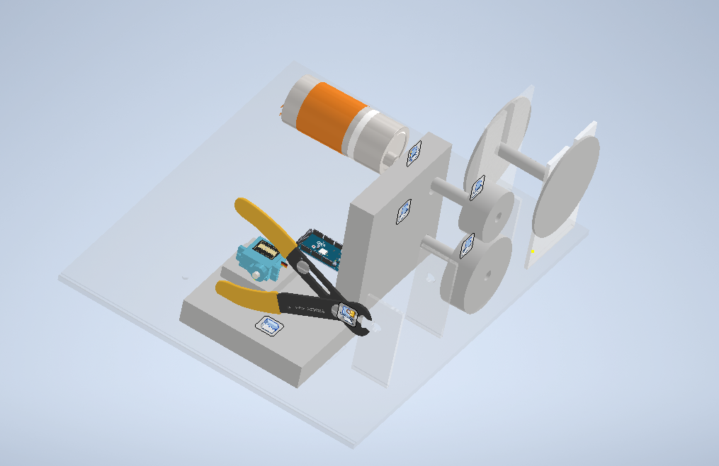 3D CAD render of the Wire Cutting Machine