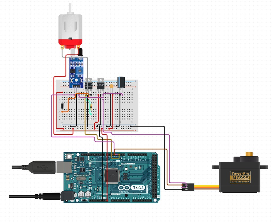 Electronic circuit diagram for the Wire Cutting Machine