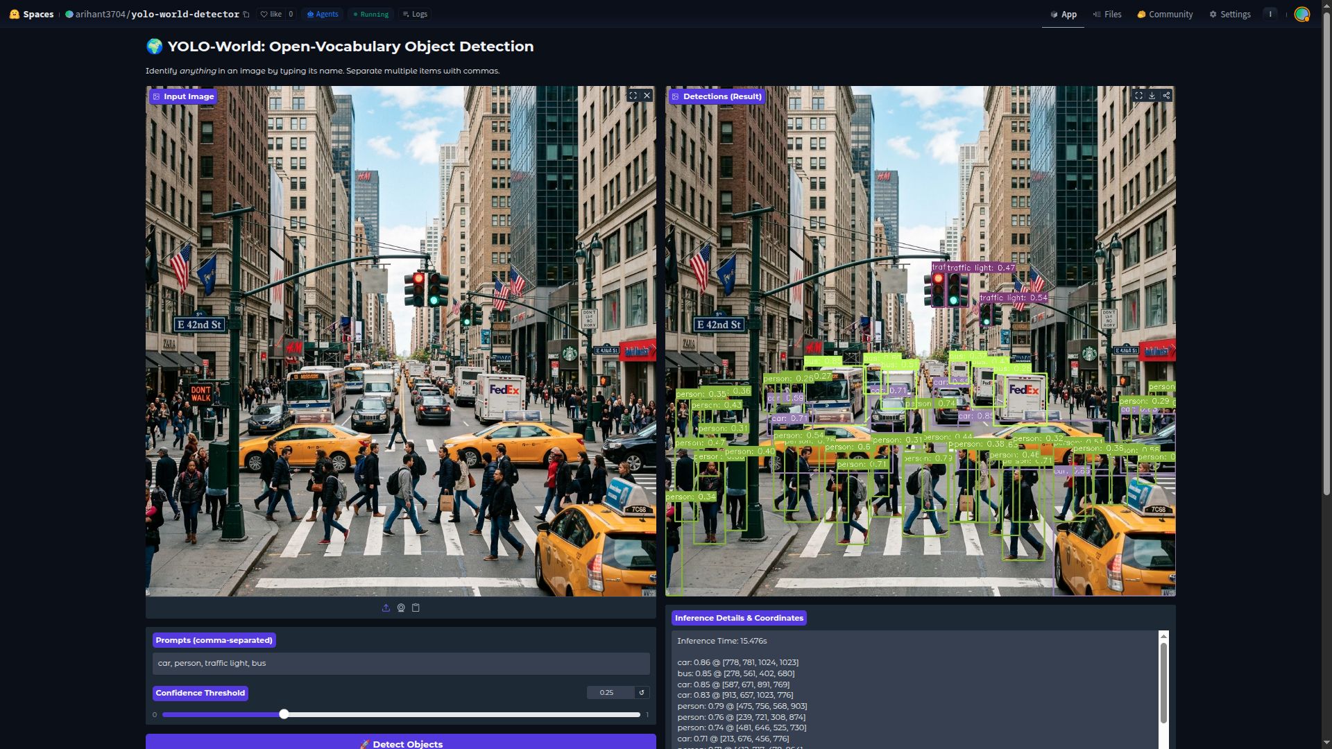 Visual zero-shot prediction bounding boxes on target items using YOLO-World